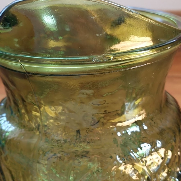 Vintage Green Glass Flower Vase Anchor Hocking - Picture 7 of 12